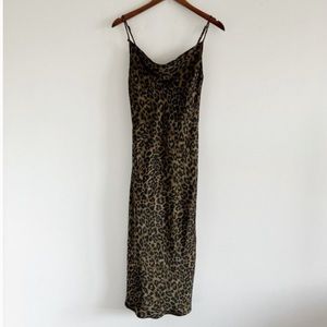 Zara Animal Print Midi Dress